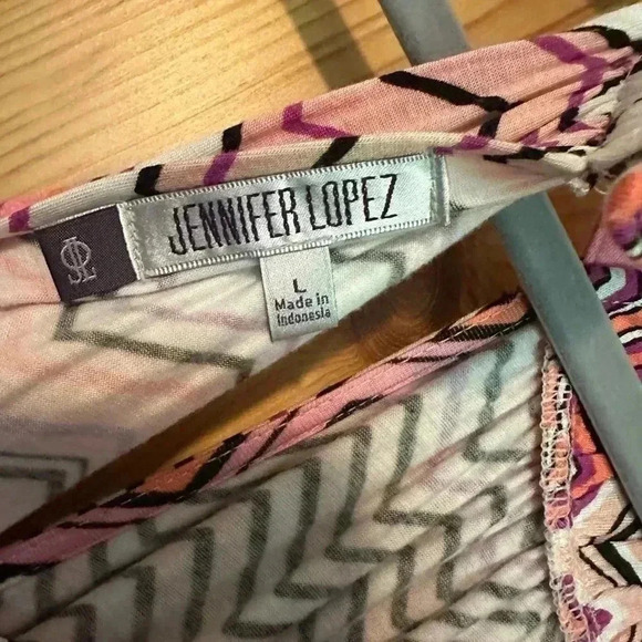 Jennifer Lopez Maxi Dress With Chain Embellishment Size Large - Picture 5 of 6